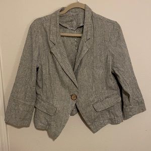 Yuvita Linen Blazer Lightweight Seersucker